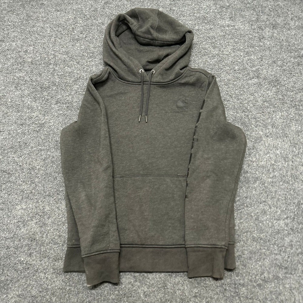 Carhartt Hoodie Womens Size S Grey Relaxed Fit Logo Sleeve TS0288-W Workwear